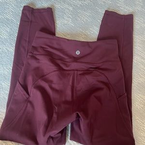 Red lululemon leggings